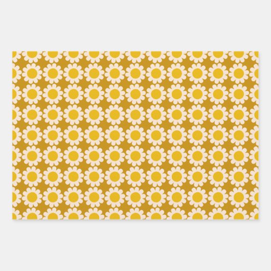 Groovy Daisy Geschenkpapier Set (Vorderseite 3)