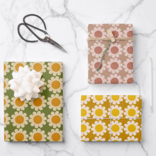 Groovy Daisy Geschenkpapier Set