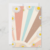Groovy daisy hippie 60er einladung (Rückseite)