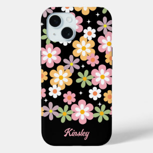 Groovy Daisy Muster mit dem Namen Black Case-Mate iPhone Hülle