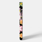 Groovy-Daisy-Muster Schwarz Case-Mate iPhone Hülle (Rückseite / Links)