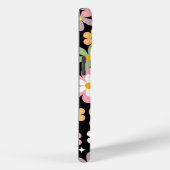 Groovy-Daisy-Muster Schwarz Case-Mate iPhone Hülle (Rückseite / Rechts)