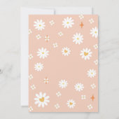 Groovy Daisy Rainbow 1st Birthday Invitation Einladung (Rückseite)