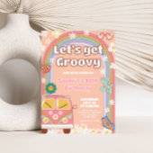 Groovy Daisy Rainbow Birthday Party Einladung