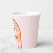 Groovy daisy Regenbogen 4. Geburtstag Papieren Cup Pappbecher (Links)