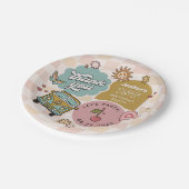 Groovy Daisy Retro 1. Geburtstag Party Pappteller (Schrägansicht)