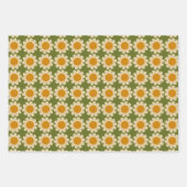 Groovy Daisy Spring floral Geschenkpapier Set (Vorderseite 3)