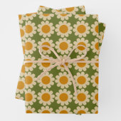 Groovy Daisy Spring floral Geschenkpapier Set (Beispiel)