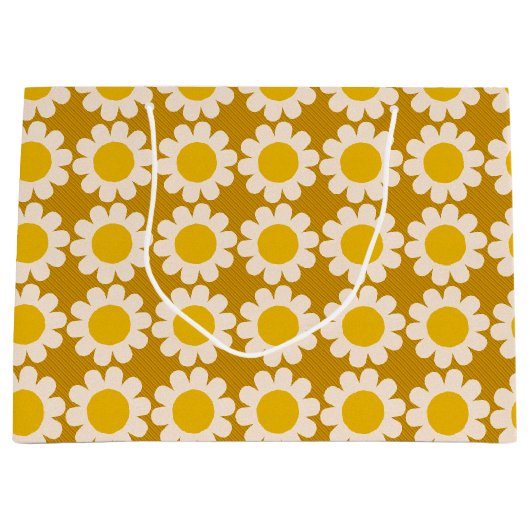 Groovy Daisy Summer Wrapping Paper Sheets Große Geschenktüte (Vorderseite)