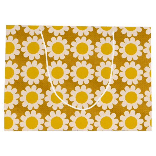 Groovy Daisy Summer Wrapping Paper Sheets Große Geschenktüte (Rückseite)