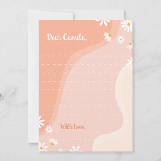 Groovy Daisy Time Capsule Note Card Dankeskarte (Vorderseite)