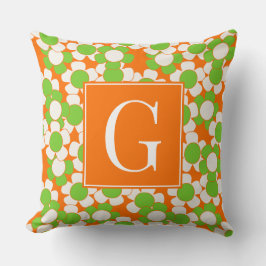 Groovy Daisy Toss - Limette, Orange & Weiß Kissen
