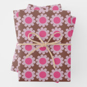 Groovy Daisy Winter Pink Geschenkpapier Set (Beispiel)