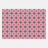 Groovy Daisy Winter Pink Geschenkpapier Set (Vorderseite)