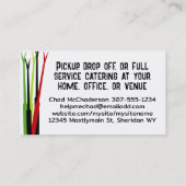 Groovy Damaming Fondue Catering Visitenkarten Visitenkarte (Rückseite)