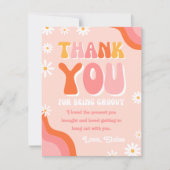 Groovy Danke You Card | Retro Dankeschön Karte (Vorderseite)