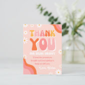 Groovy Danke You Card | Retro Dankeschön Karte (Stehend Vorderseite)