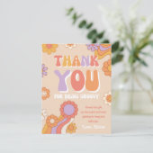 Groovy Danke You Card | Retro Dankeschön Karte (Stehend Vorderseite)