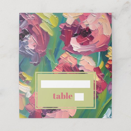 Groovy Deko Ölgemälde Platzkarte (Außenseite Aufgefaltet)