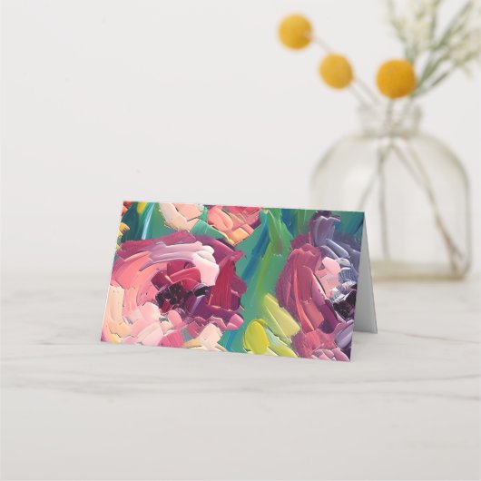 Groovy Deko Ölgemälde Platzkarte (Rückseite)