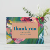 Groovy Deko Painting Wedding Vielen Dank Dankeskarte (Stehend Vorderseite)