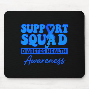 Groovy Diabetes-Aufklärungstag Blaues Band Frauen Mousepad