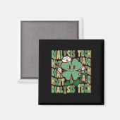 Groovy Dialyse Tech Lustiger St. Patricks Day Dial Magnet (Vorderseite/Rückseite)