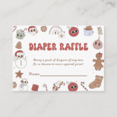 Groovy Diaper Raffle Weihnachtsdusche Begleitkarte (Vorderseite)
