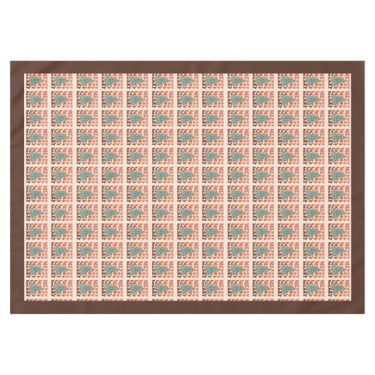 Groovy Dining Cloth Retro Pastel Holiday Magic Tischdecke (Vorderseite (Horizontal))