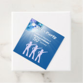 Groovy Disco Ball Blue Mans 50th Birthday Geschenkanhänger (Beispiel)