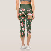 groovy disco ball christmas dinosaurs capri leggings (Rückseite)