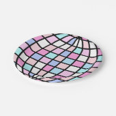 Groovy Disco Ball Geburtstag Pappteller (Schrägansicht)