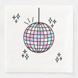 Groovy Disco Ball Geburtstag Serviette
