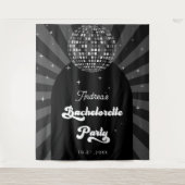 Groovy Disco Ball Junggeselinnen-Abschied Hintergr Wandteppich (Vorderseite)