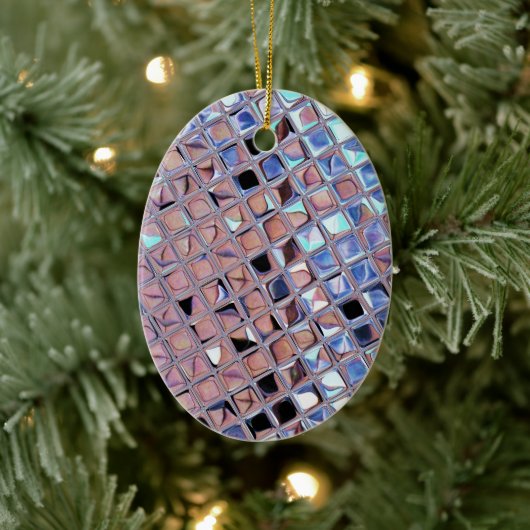 Groovy Disco Ball Mirror Ball Keramikornament (Baum)