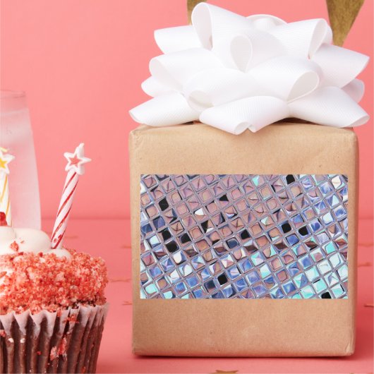 Groovy Disco Ball Mirror Ball Rechteckiger Aufkleber (Party)