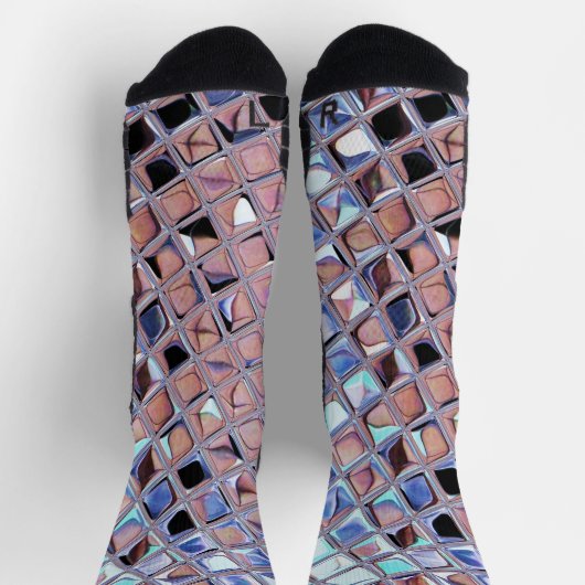 Groovy Disco Ball Mirror Ball Socken (Oben)