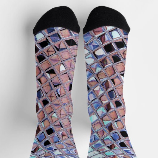 Groovy Disco Ball Mirror Ball Socken (Oben)