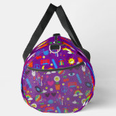 Groovy Disco daisy Pilze lila Duffle Bag (Rechts)