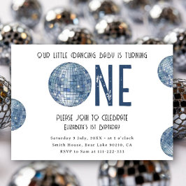 Groovy Disco Dancing Baby First Birthday Einladung