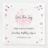 Groovy Disco Era Geburtstagsparty Serviette (Vorderseite)