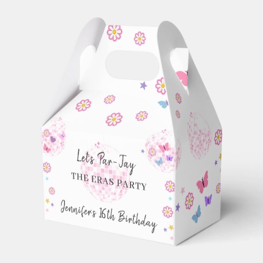 Groovy Disco Eras Birthday Party Fevor Box Geschenkschachtel (Vorderseite)