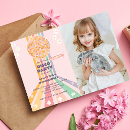 Groovy Disco Geburtstags-Foto Einladung