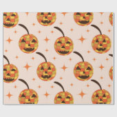 Groovy Disco Halloween Pumpkins Muster Geschenkpapier (Flach)