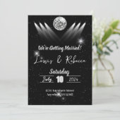 Groovy Disco Hochzeit Einladung (Stehend Vorderseite)