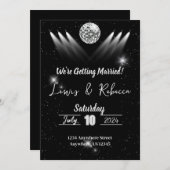 Groovy Disco Hochzeit Einladung (Vorne/Hinten)
