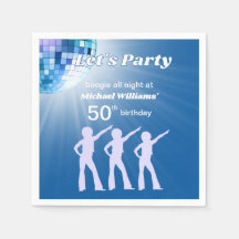 Groovy Disco-Kugel Blaues Männer 50. Geburtstag