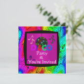 Groovy Disco-Party Einladung (Stehend Vorderseite)