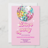 Groovy Disco Party Retro 70er Disco Einladung (Vorderseite)