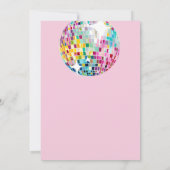 Groovy Disco Party Retro 70er Disco Einladung (Rückseite)